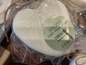 1/2 size Finley’s Goat Milk Soap Heart Shape Cedarwood and Lavender