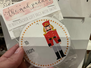 Nutcracker gift tags with twine