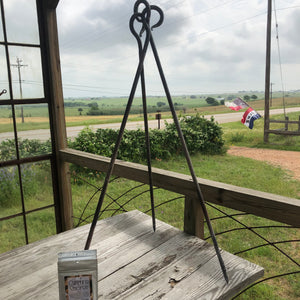 Hand forged tripod