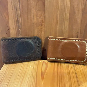 Leather money clip