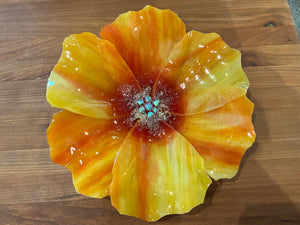 Yellow / Orange Poppy trinket dish
