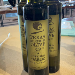 Texas hill country , garlic infused olive oil