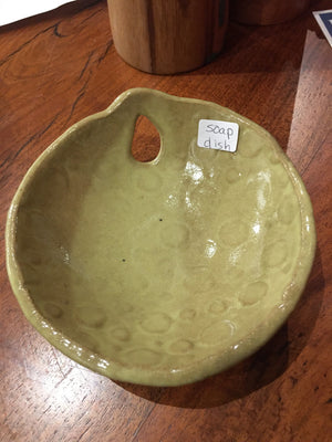 Yellow soap dish