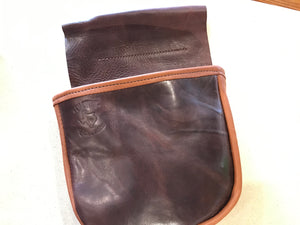 Two tone, bison leather game and shell bag