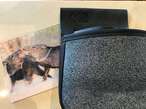 Javelina and bison, game and shell bag