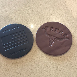 Leather coaster