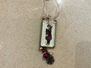 Victorian glass and metal ornaments