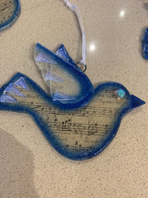 Fused glass ornaments