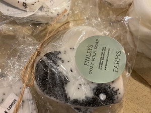 1/2 size  Finley’s Goat Milk Soap Heart Shape Sunshine Poppy and Lemon