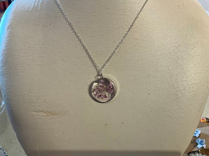 Pink queen Ann”s Lace necklace