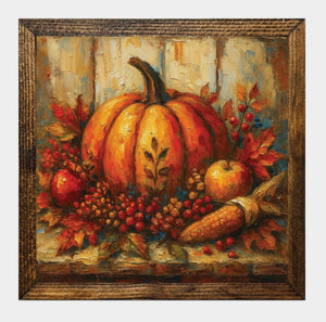 Framed Orange Pumpkins