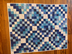 Blue squares quilt