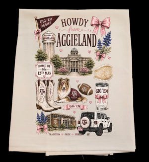 Howdy From Aggieland Kitchen Towel