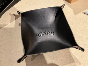 Leather valet tray/catch all