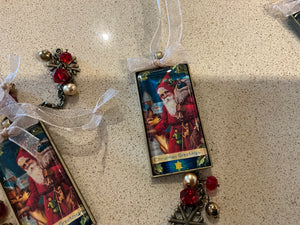 Victorian glass and metal ornaments