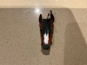 Leather horse keychains