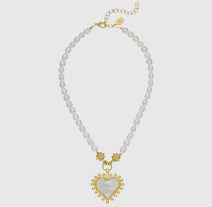 Mother of pearl heart necklace