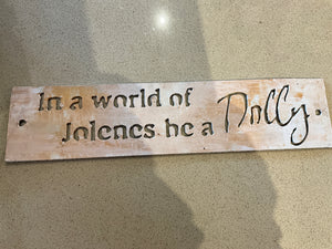 Cut metal signs