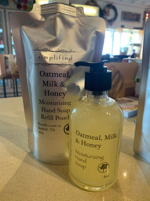 Simplified 8 Ounce Moisturizing hand Soap and Refill bags