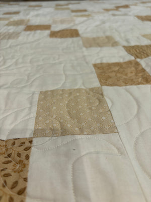 Tan squares quilt