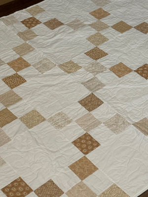 Tan squares quilt