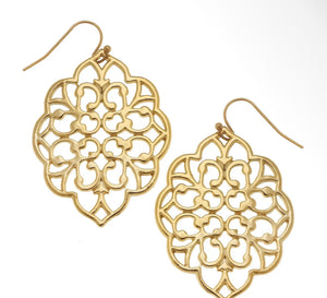 Gold filigree earrings