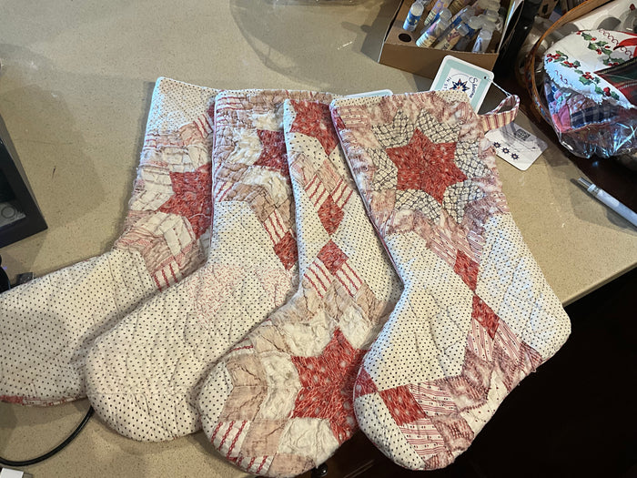 Vintage quilt Stockings