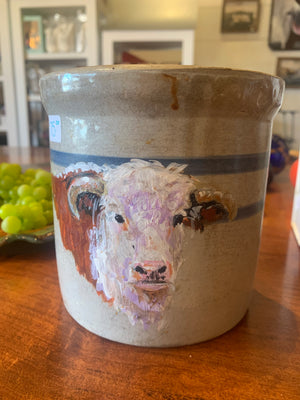 Hereford Painting on Crock