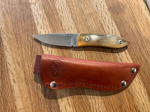 Cow Horn fixed blade knife 9114I