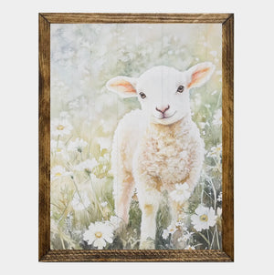 Lamb in Flower Field