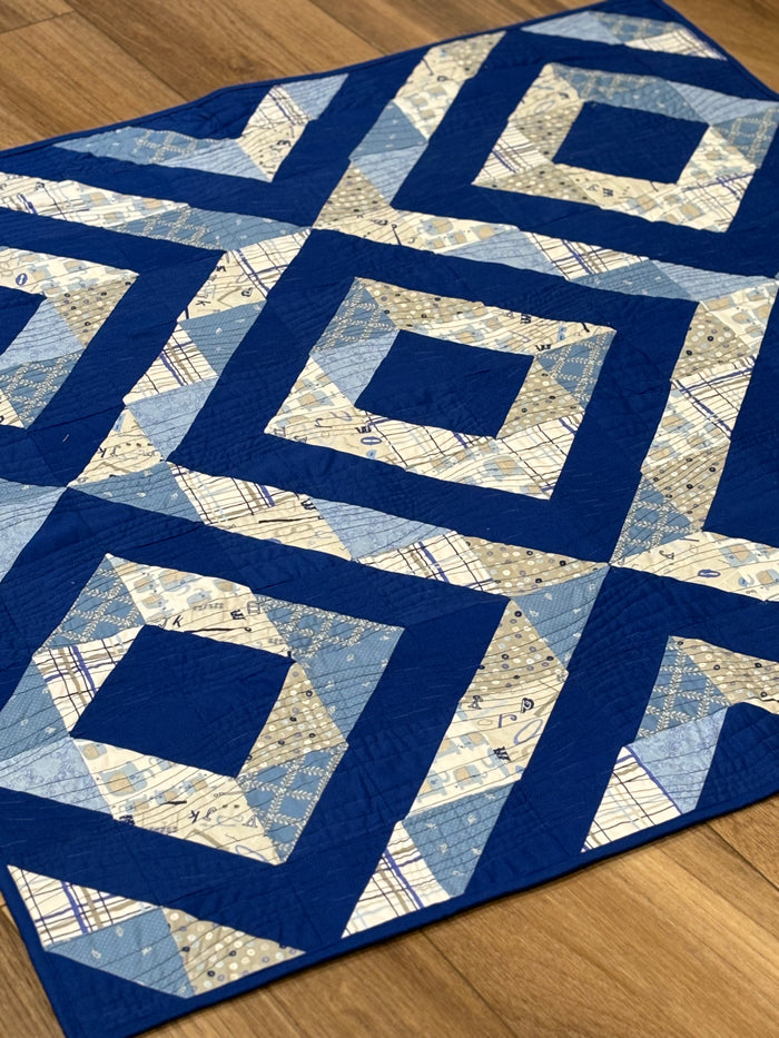 Blue squares quilt