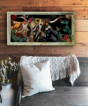 Longhorn with Flowers