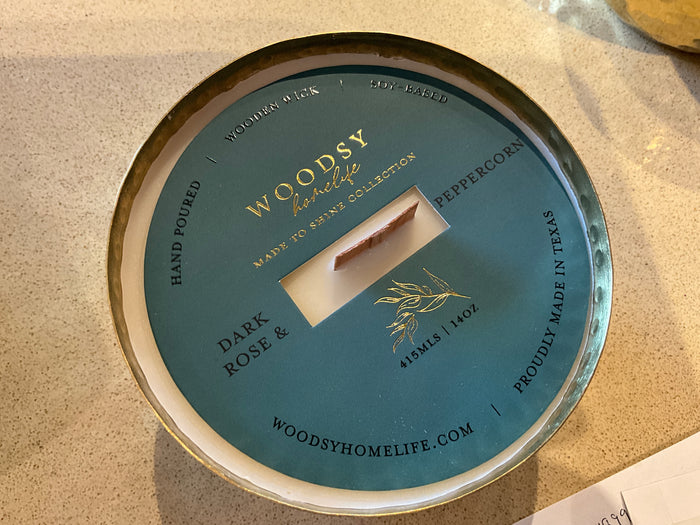 Dark Rose and Peppercorn Brass Bowl