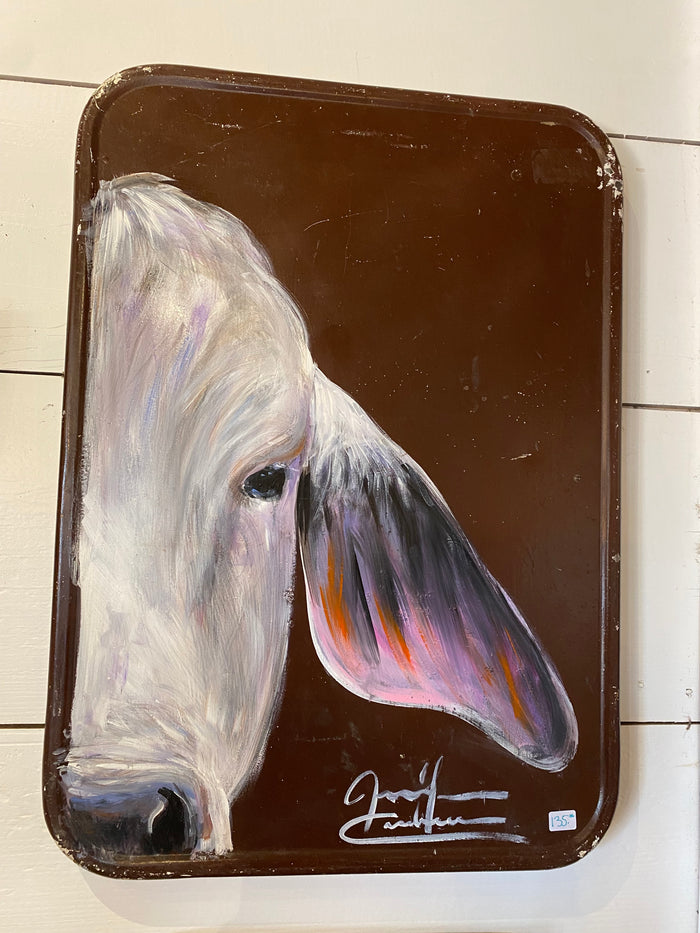 Brahman on vintage tray