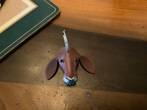 Leather cow / cattle keychains
