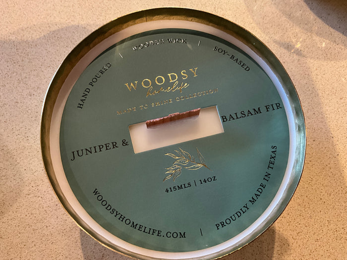 Juniper and Balsam Fir Brass Bowl