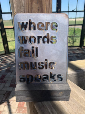 Cut metal signs