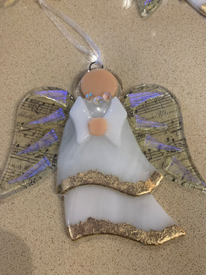 Fused glass ornaments