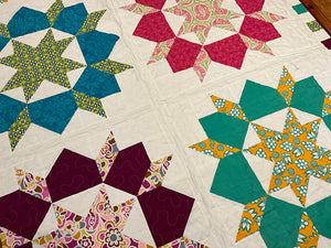 Star throw quilt