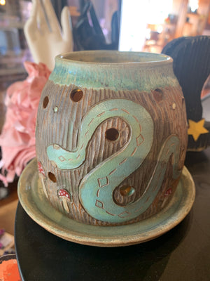 Moon, stars and snake luminary
