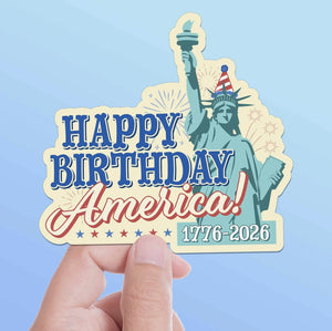 Happy Birthday America Sticker
