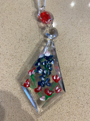 Hand painted crystal sun catchers
