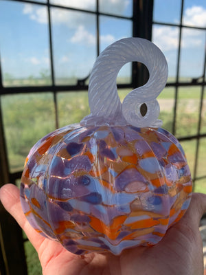 Glass Pumpkins, multi colored