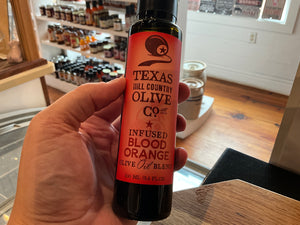Texas hill country , Blood Orange infused olive oil