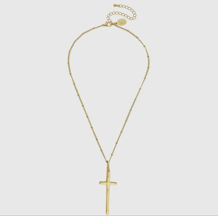 Elongated Cross Necklace