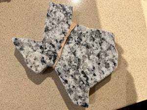 Texas shaped granite coaster/paper weight