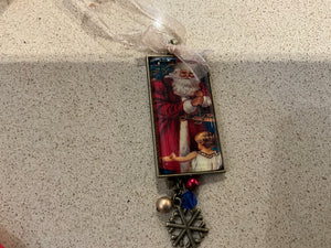 Victorian glass and metal ornaments