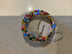 Beaded, wrap around, bracelets