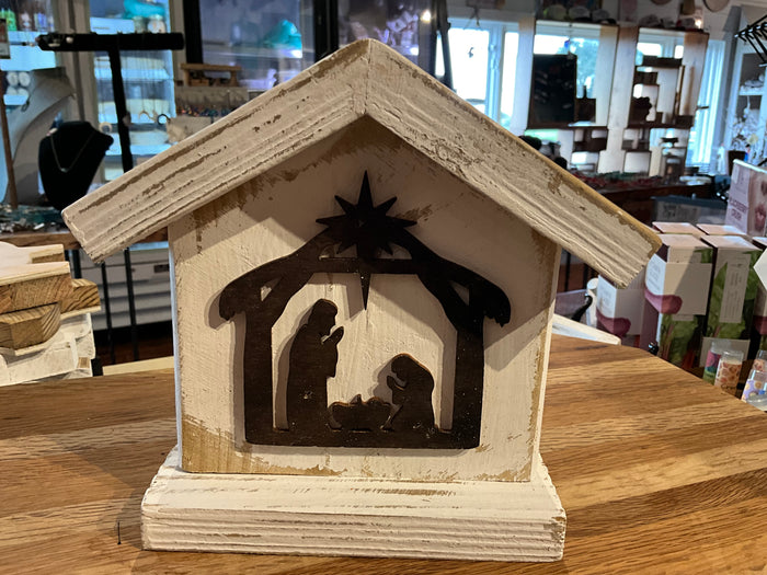 Wood Nativity Shelf sitter