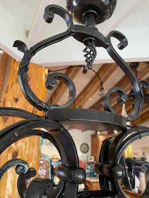 French, hand forged, restored light fixture.